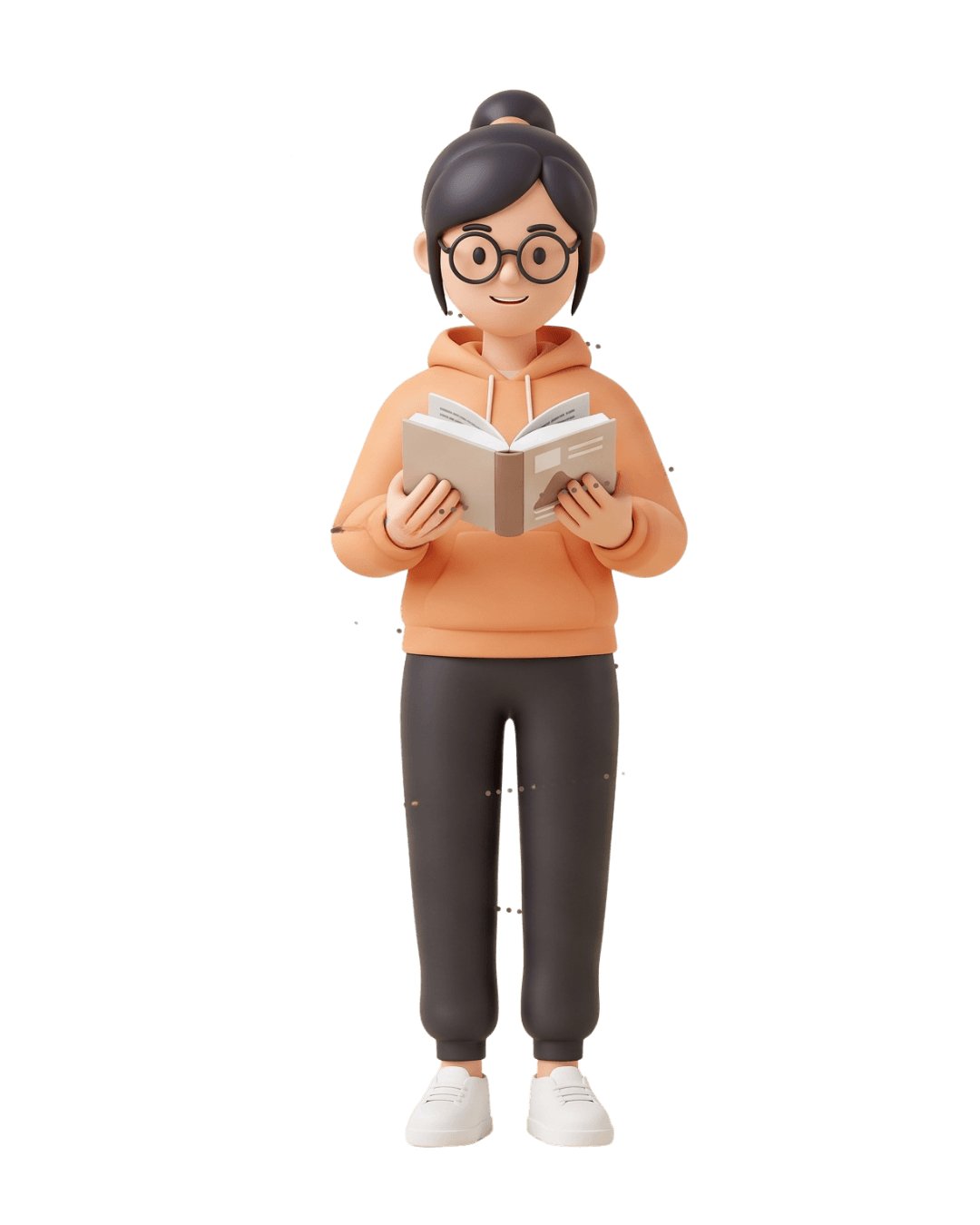 Compass mascot reading a book